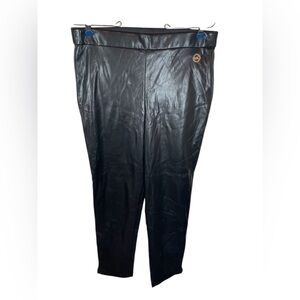Michael Kors Faux Leather Black Pants